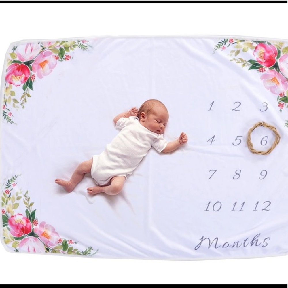 Monthly Milestone Fleece Blanket 40 x 30 inches 💕